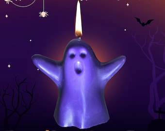 Halloween Ghost Candle with Frosted Lingonberry Scent