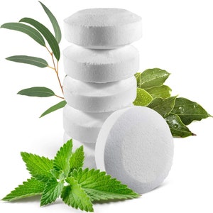 6 Shower Steamers Vapor Tablets Extra Strong with Menthol Crystals, Eucalyptus Essential Oils- Nose Relief, 2 oz/Each