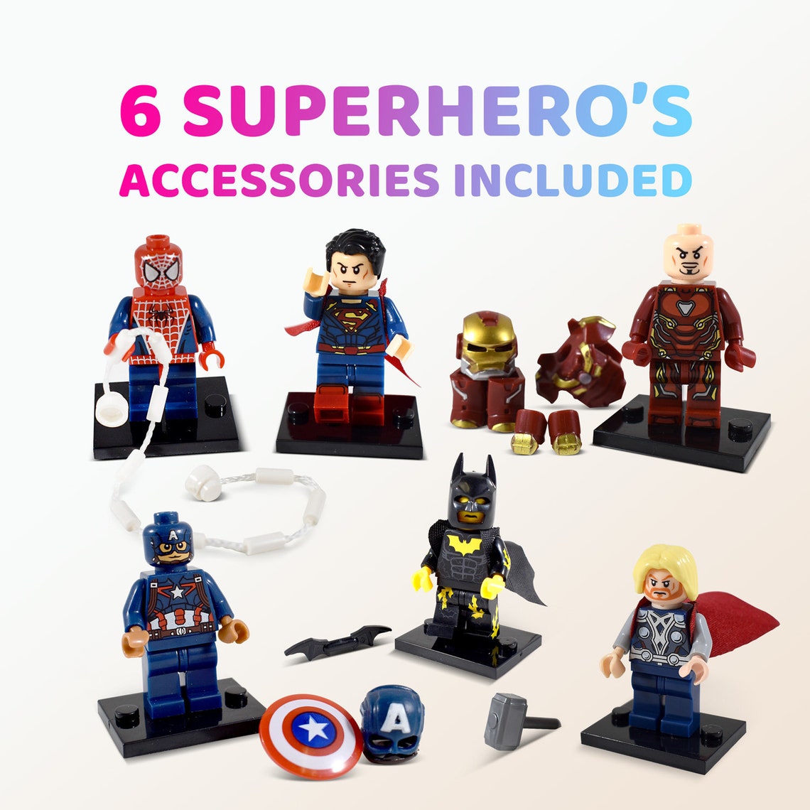 Relaxcation 6 Bath Bombs Gift Set with SUPERHEROES Inside for Etsy