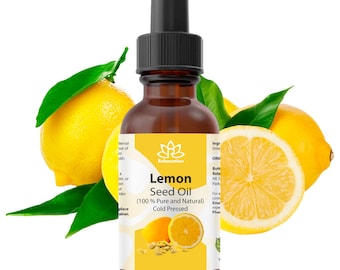 HUILE DE PÉPIN DE CITRON Pour peau sèche, terne, taches de vieillesse Bio, pressée à froid, non raffiné, végétalien, naturel Soins de la peau pour les plus jeunes, vous choisissez la taille