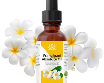 Pure Frangipani Absolute Essential Oil Handmade – 100% Botanical Plant Oil 3 ml / 5 ml / 10 ml / 0.5 fl oz / 1 fl oz / 2 fl oz / 4 fl oz