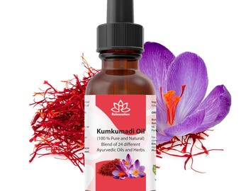 Miraculous Elixir Ayurveda Kumkumadi Oil Natural Oil Kumkumadi Tailam – 100% Botanical Plant Oil 0.5 fl oz / 1 fl oz / 2 fl oz / 4 fl oz