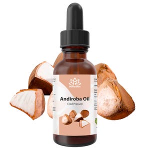 Pure Andiroba Oil – 100% Botanical Plant Oil - Cold Pressed, Unrefined 0.5 fl oz / 1 fl oz / 2 fl oz / 4 fl oz