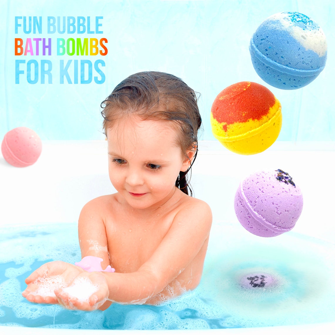 12 Bath Balls Set For Kids / Handmade in USA / Fizzy Bath Bomb Etsy
