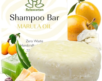 Natural Marula Shampoo Bar with Colloidal Oatmeal and Turmeric for Hair Care Made With Organic Ingredients