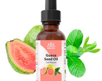 Pure Guava Seed Oil - Cold-Pressed – Natural Moisturizer for Skin & Hair, Rich in Vitamins A, E, Anti-Aging, Acne Control and Scalp Care