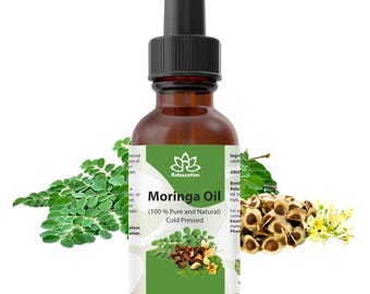 Pure Organic Moringa Seed Oil – 100% Botanical Plant Oil 0.5 fl oz / 1 fl oz / 2 fl oz / 4 fl oz