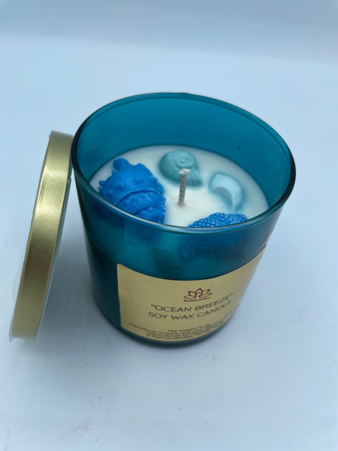 1 Ocean Breeze 10 Oz Soy Wax Candle Luxury Gift for Women and Men in a ...