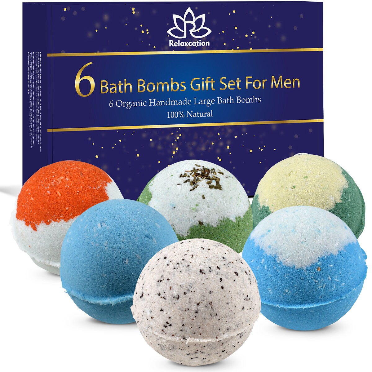 XXL Bath Bomb Gift Set for Men and Women! 12 XL Organic Bath Bombs for Bath Spa Relaxation Gifts for Holidays. Huge 5oz Natural Moisturizing