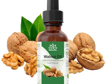 Pure Walnut Oil – 100% Botanical Plant Oil 0.5 fl oz / 1 fl oz / 2 fl oz / 4 fl oz