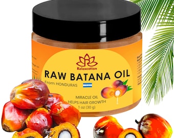 Raw Batana Oil from Honduras - 1 oz Jar Natural Moisturizer for Hair Growth and Shine - Pure & Natural
