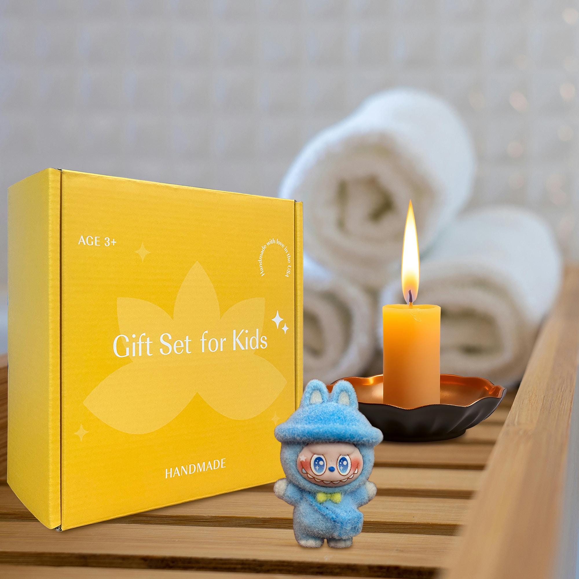 ラブブおもちゃ入りキッズバスボム3個セット（7.5オンスの大きな発泡