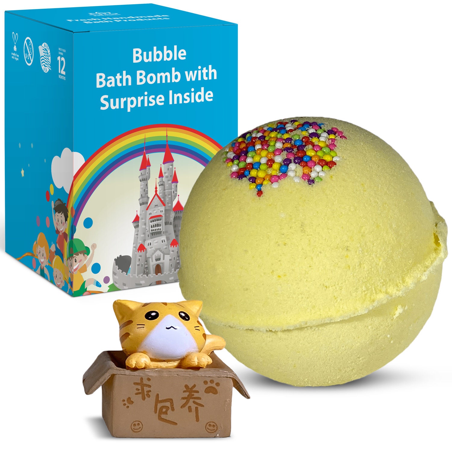 1 Bath Bomb Chinese Cat in the Box Candy Crush Scent 5 Oz Tennis
