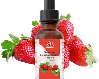 Pure Strawberry Seed Oil – Natural Skincare 100% Botanical Plant Oil 0.5 fl oz / 1 fl oz / 2 fl oz / 4 fl oz