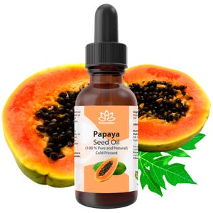 Virgin Papaya Seed Oil (undiluted, cold pressed, unrefined) combat skin imperfections, large pores, dark spots and blemishes