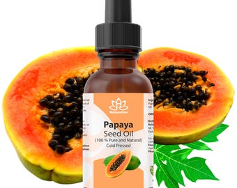 El aceite de semilla de papaya virgen (sin diluir, prensado en frío, sin refinar) combate las imperfecciones de la piel, los poros dilatados, las manchas oscuras y las imperfecciones.