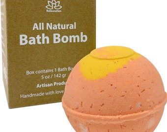 1 Bath Bomb Rich Monkey Farts Aroma – Natural Ingredients Relaxing Epsom Salt Fruity Blend EO and FO Organic Coconut Oil Handmade in the USA