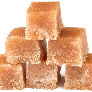 8 ALL Natural Organic Moisturizing Brown Sugar Scrub Cubes With Sweet Almond Oil And Banana Coconut Scent - Exfoliating Body Scrub - 8 cubes