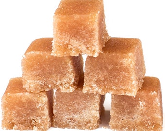 8 ALL Natural Organic Moisturizing Brown Sugar Scrub Cubes With Sweet Almond Oil And Raspberry scent - Exfoliating Body Scrub - 8 cubes