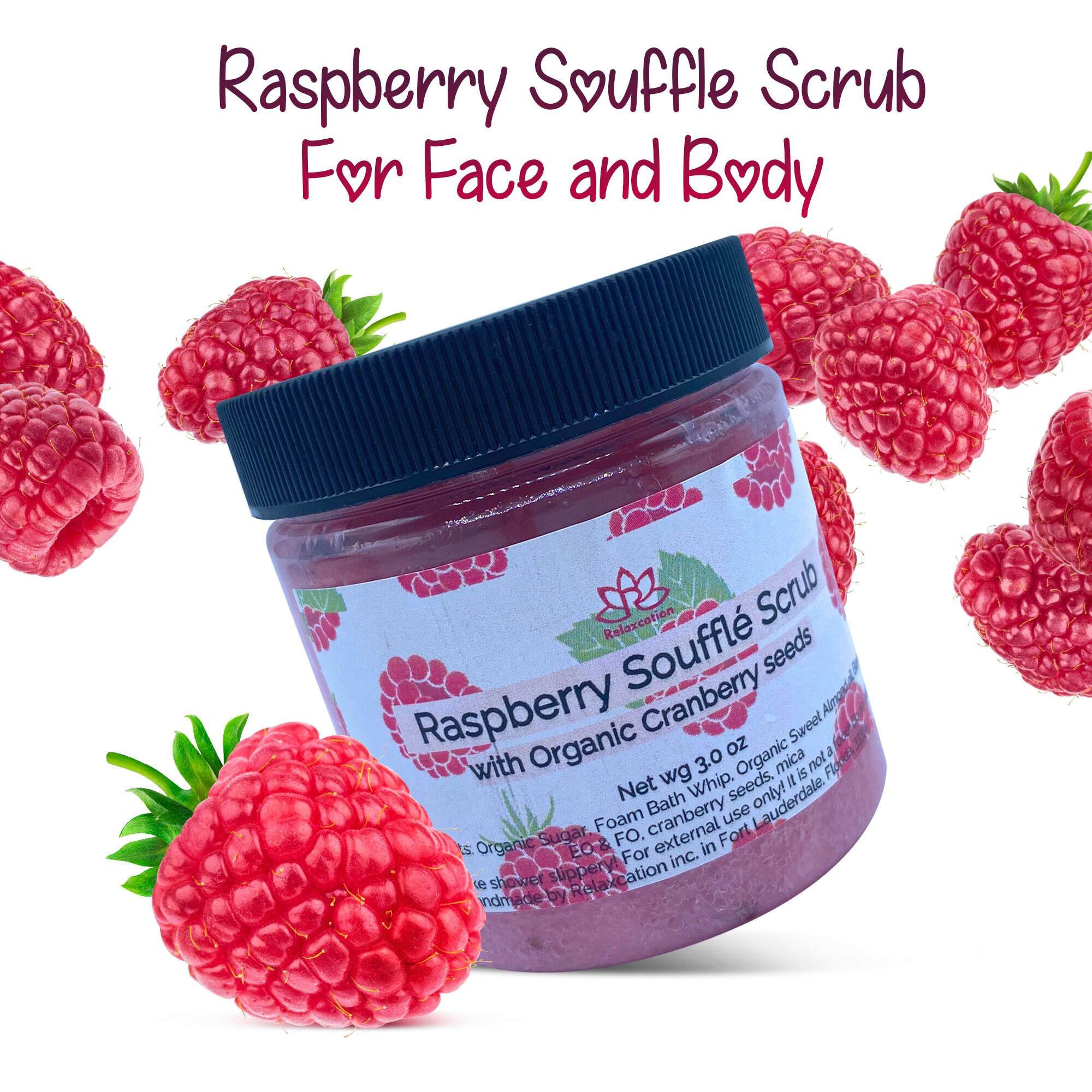 Sour Blue Raspberry Scrub Bath Gift Set for Her - Gentle Raspberry Scrub, Strawberry Shea Butter ...