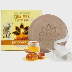 1 Goat Milk Natural Soap Bar - Calming and Hypoallergenic - All-Natural Cold Process Soap For Adults with  Sensitive Skin - Handmade in USA