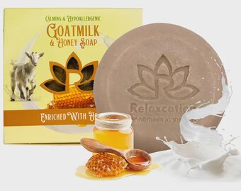 1 Goat Milk Natural Soap Bar - Calming and Hypoallergenic - All-Natural Cold Process Soap For Adults with  Sensitive Skin - Handmade in USA