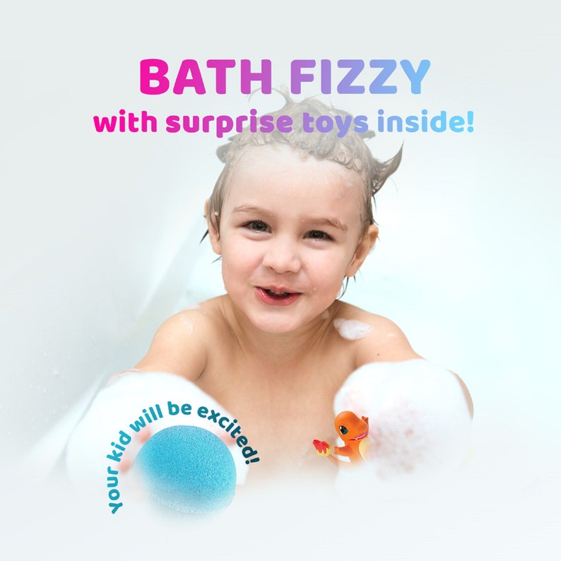 6 Bath Bombs With Kitty Cats Toys Inside for Kids Natural & Etsy