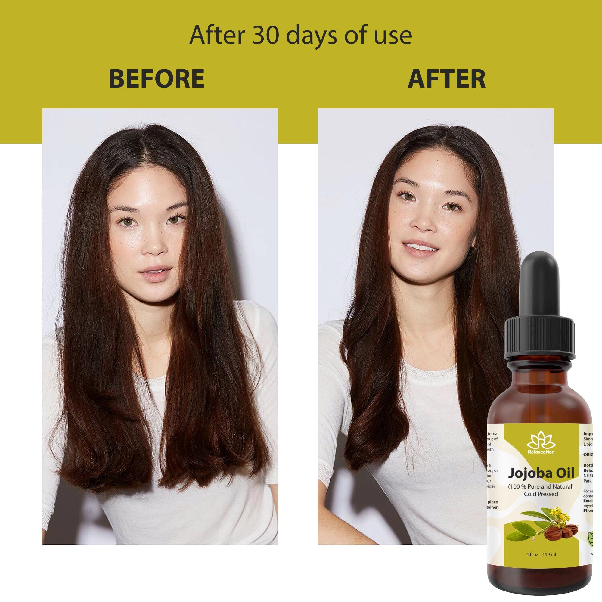 Huile De Jojoba Bio 150 Ml – Pure, Pressée à Froid – Pour Cheveux, Corps Et Peau