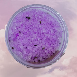 Premium Lavender European SPA SALT (8 oz) in Jar Perfect for Self-Care and Relaxation Handmade in the USA Gentle Bath Soak Gift