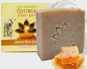 1 Goat Milk Natural Soap Bar - Calming and Hypoallergenic - All-Natural Cold Process Soap For Adults with  Sensitive Skin - Handmade in USA