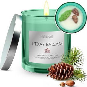 Kerze &quot;&quot;Balsam Cedar&quot;&quot; 10 oz Sojawachs - Luxus Geschenk für Frauen und Männer - Handgemacht in den USA.&quot;