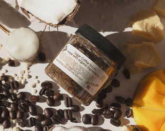 Organic Coffee Sugar Scrub – Cocoa Butter, Sweet Almond Oil
