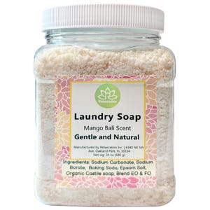 Mango Scent Laundry Soap  24 oz Gentle and Effective Cleaning Eco-Friendly Laundry Detergent Septic Safe, Biodegradable Handmade in the USA