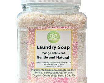 Mango Scent Wäscheseife 24 oz Schonende und effektive Reinigung Umweltfreundliches Waschmittel Septic Safe, biologisch abbaubar Handmade in den USA