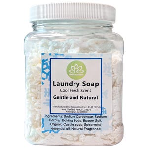 Cool Fresh Scent Laundry Soap 24 oz Gentle and Effective Cleaning Eco-Friendly Laundry Detergent Septic Safe, Biodegradable Handmade in US