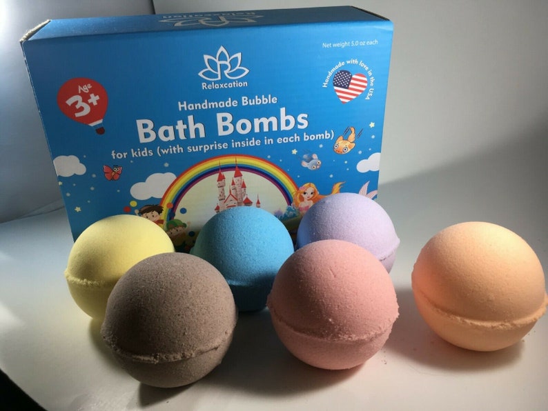 Relaxcation 6 Bath Bombs Gift Set with SUPERHEROES Inside for Etsy