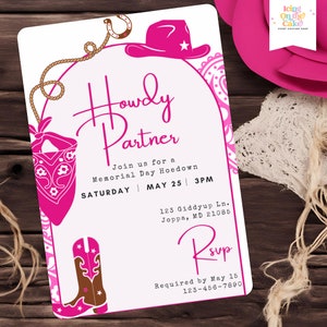 Western Theme Invitation Template - MP - Etsy