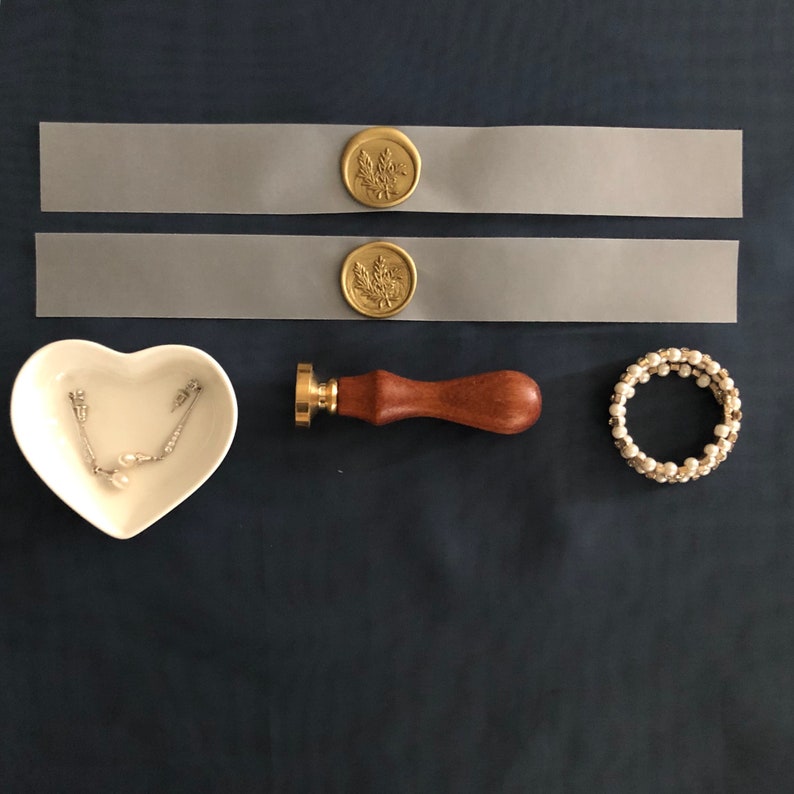 Wax Seal and Vellum Belly Bands Custom Color and Stamp Etsy