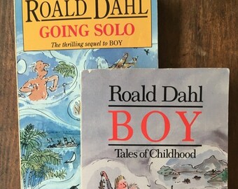 Boy & Going Solo by Roald Dahl Autobiography Continuing The Story of Boy