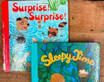 Sleepy Time & Surprise! Surprise! by Gyo Fujikawa Preschool Rhyming Board Books