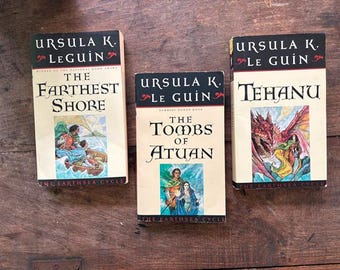 Tombs of Atuan, The Farthest Shore And Tehanu  Books 2, 3 & 4 Of The Earthsea Trilogy by Ursula K Le Guin Fantasy Sci Fi Fiction