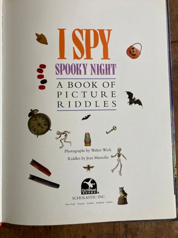 I Spy Spooky Night A Book of Picture Riddles Photographs by Walter Wick Riddles by Jean Marzollo - Etsy I Spy Spooky Night A Book of Picture Riddles Photographs by Walter Wick Riddles by Jean Marzollo - Etsy
