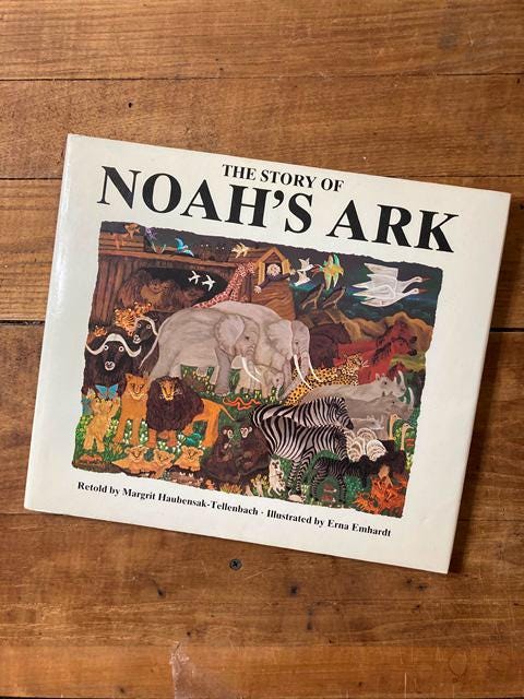 The Story of Noah's Ark: Illustrated Hardcover Book (1983) - Etsy