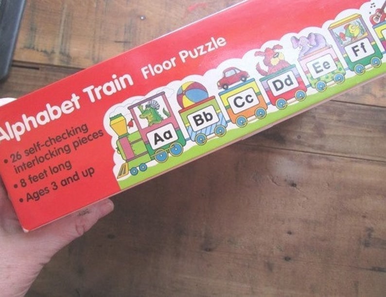 Puzzle Alphabet Train Floor Puzzle 8 Feet Long Frank Schaffer | Etsy