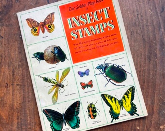 Retro Insect Ad Vintage 1954 Insect Stamp Book: Ephemera for Scrapbooking - Etsy