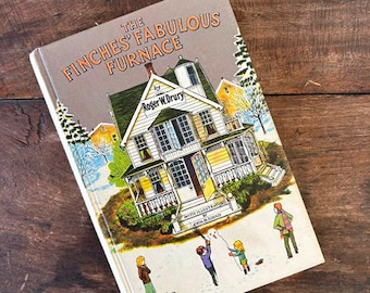 The Finches' Fabulous Furnace by Roger Wolcott Drury With Illustrations by Erik Blegvad Ex-Library Hardcover 1971 Edition