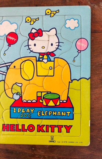 Vintage 1976 Hello Kitty Puzzle, Sanrio Roller Coaster Motif - Etsy