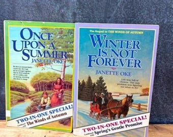 Janette Oke Once Upon A Summer, The Winds Of Autumn, Winter Is Not Forever, Spring's Gentile Promise: Christian Historical Fiction