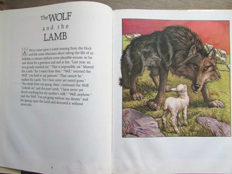 Aesop's Fables Charles Santore Illustrator Accelerated Reader Hardcover Oversized Volume image 2