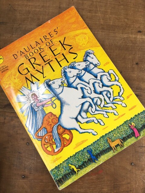D'Aulaires' Book of Greek Myths Caldecott Award Winning Authors Homeschool Greek History Roman Myths 2003 Edition